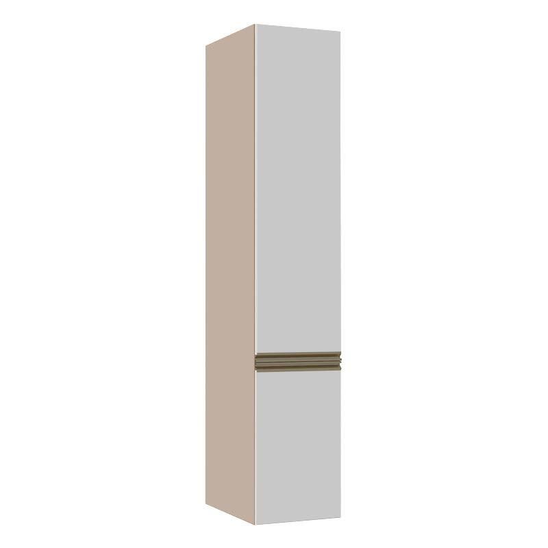Módulo Paneleiro 40cm 2 Portas 208x40x56cm 100% MDF Cozinha Modulada Gold J Robel Fendi/Branco Matte