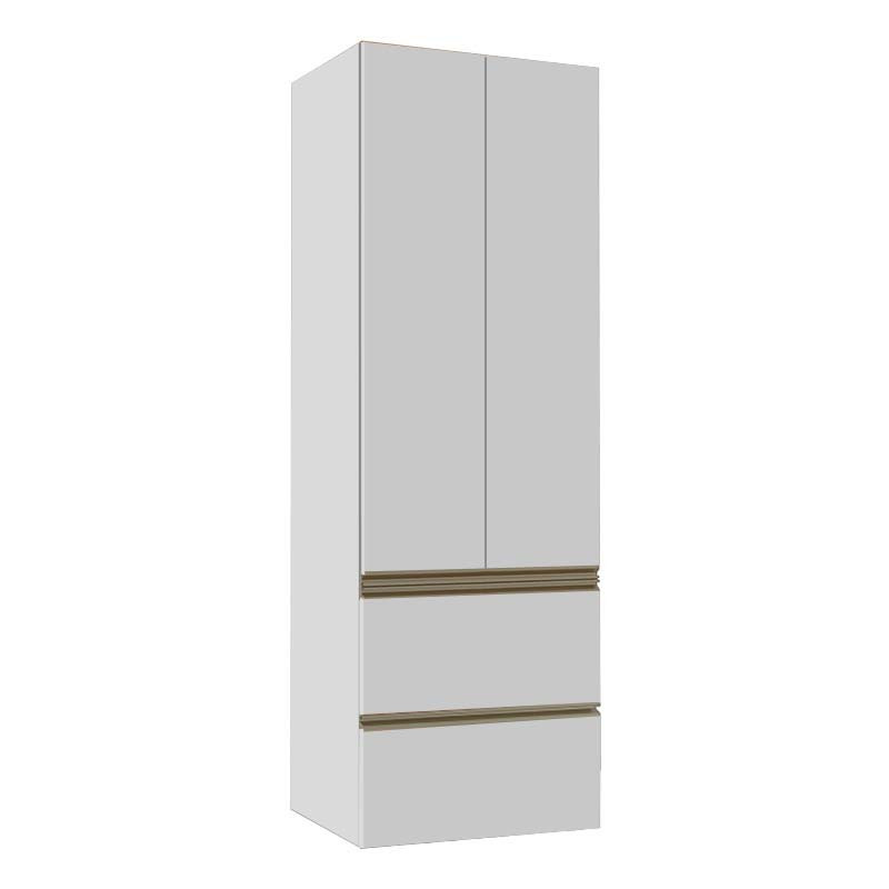 Módulo Paneleiro 172x70x56cm 2 Portas 2 Gavetas 100% MDF Cozinha Modulada Gold J Robel Branco/Branco Matte