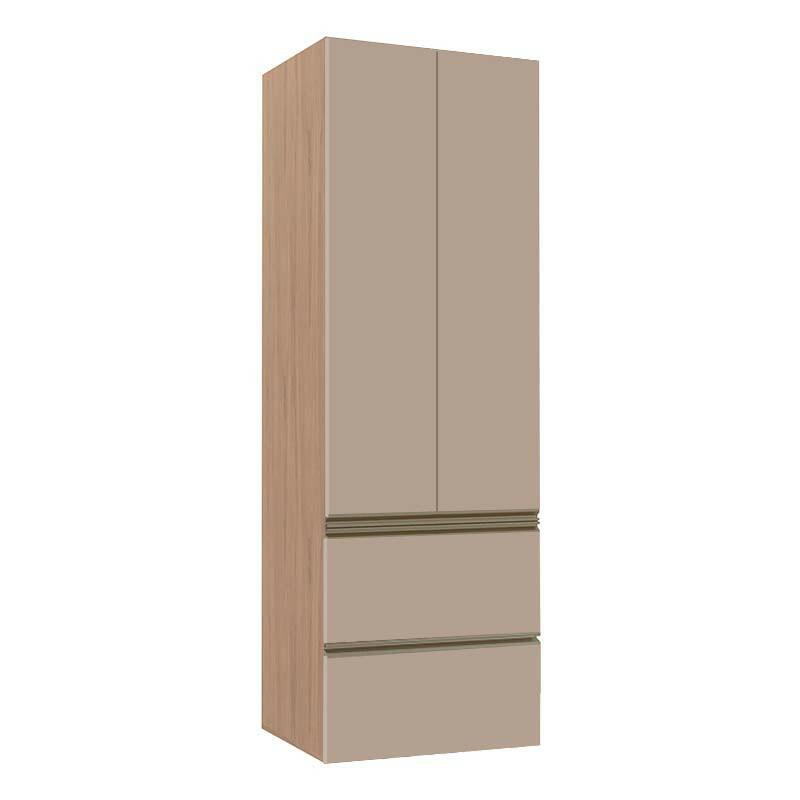 Módulo Paneleiro 172x70x56cm 2 Portas 2 Gavetas 100% MDF Cozinha Modulada Gold J Robel Hanover/Fendi Matte