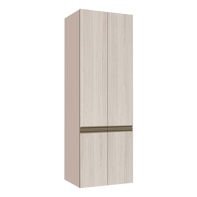 Módulo Paneleiro 70cm 4 Portas 208x70x56cm 100% MDF Cozinha Modulada Gold J Robel Fendi/Aspen