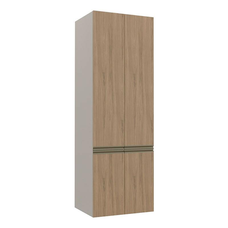 Módulo Paneleiro 70cm 4 Portas 100% MDF Cozinha Modulada Gold Robel Fendi/Hanover