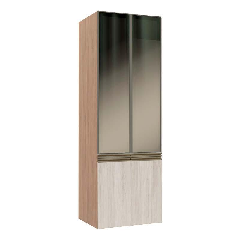 Módulo Paneleiro 70cm Vidro Reflecta 208x70x56cm 100% MDF Cozinha Modulada Gold J Robel Hanover/Aspen