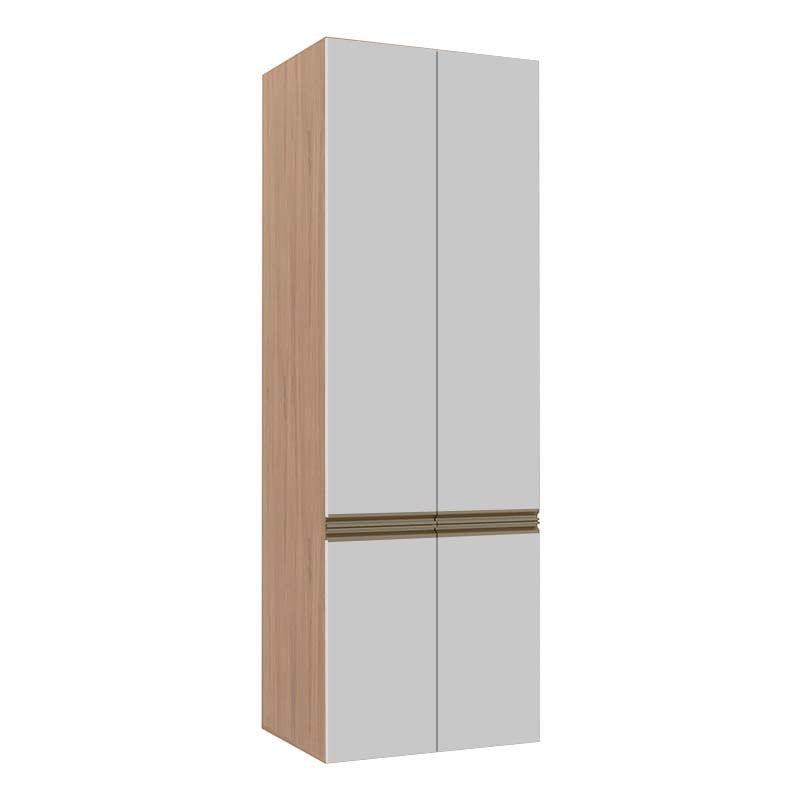 Módulo Paneleiro 70cm 4 Portas 208x70x56cm 100% MDF Cozinha Modulada Gold J Robel Hanover/Branco Matte