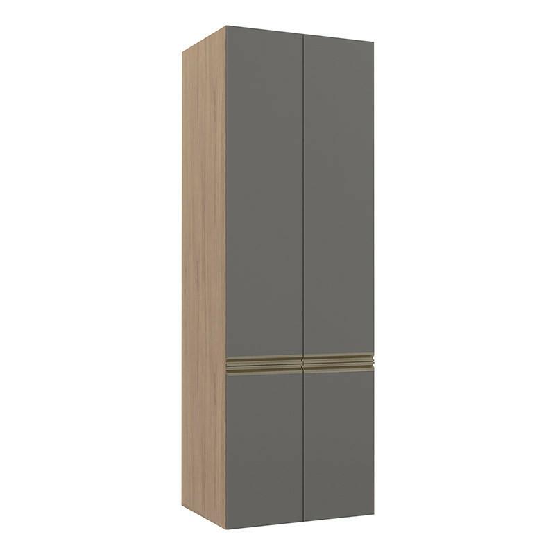 Módulo Paneleiro 70cm 4 Portas 100% MDF Cozinha Modulada Gold Robel Hanover/Cinza