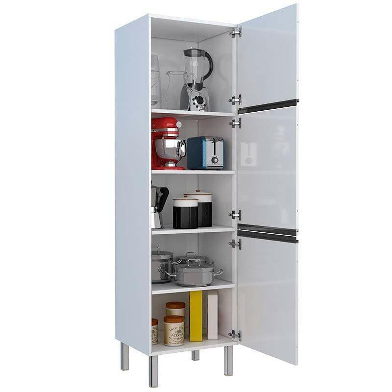 Paneleiro De Aço 60x214 Cozinha Gaia Cozimax Branco