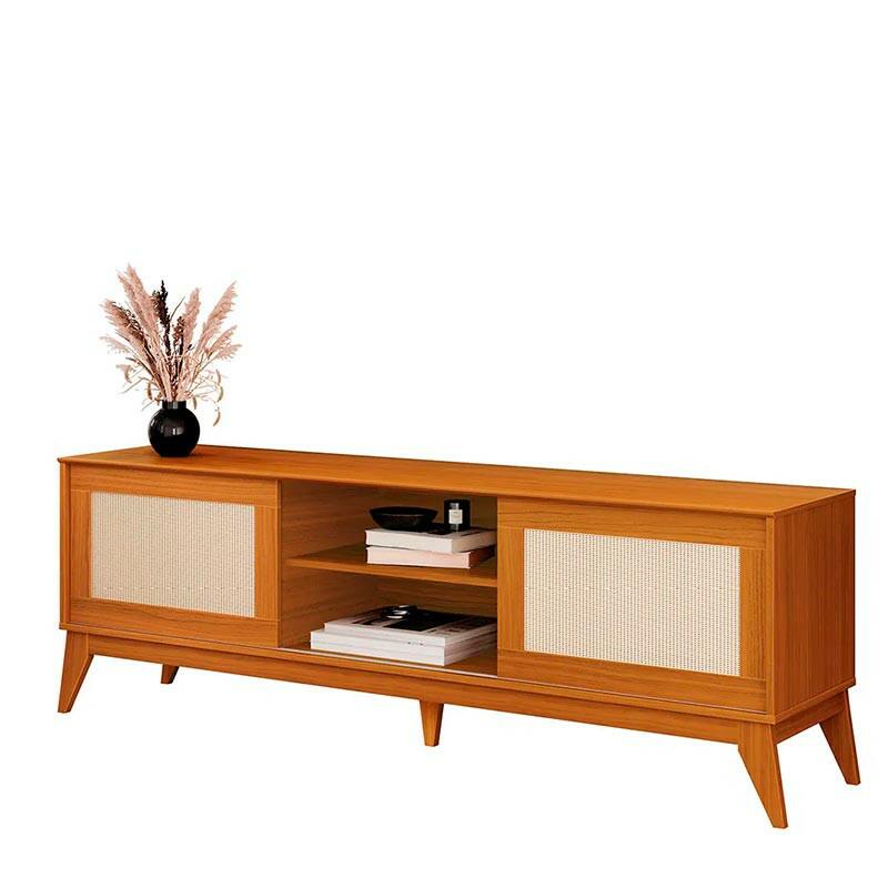 Rack Com Portas Ratan Para TV até 75¨ com 180cm Andros EDN Cedro