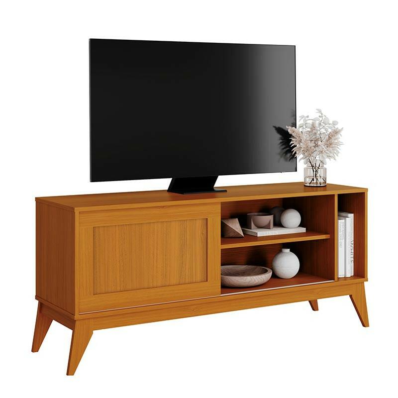 Rack Retrô Sala Para TV 55¨ 136cm Aruba EDN Cedro