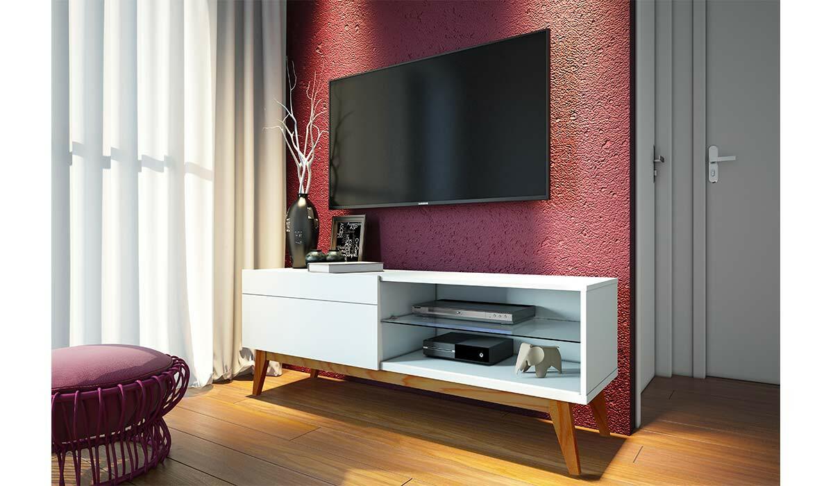 Rack Pequeno TV 55 Polegadas Classic 1G 1.4 Imcal Branco