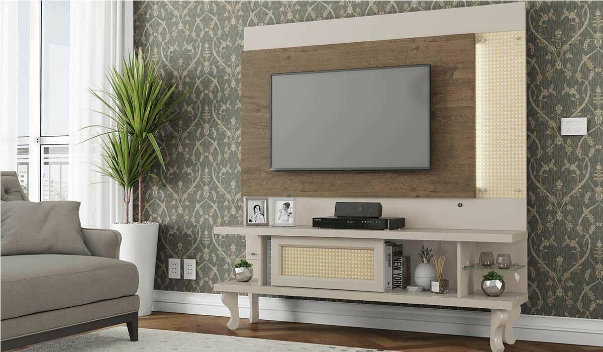 Home Luminos Para TV 46 Polegadas Patrimar Demolição/Off White