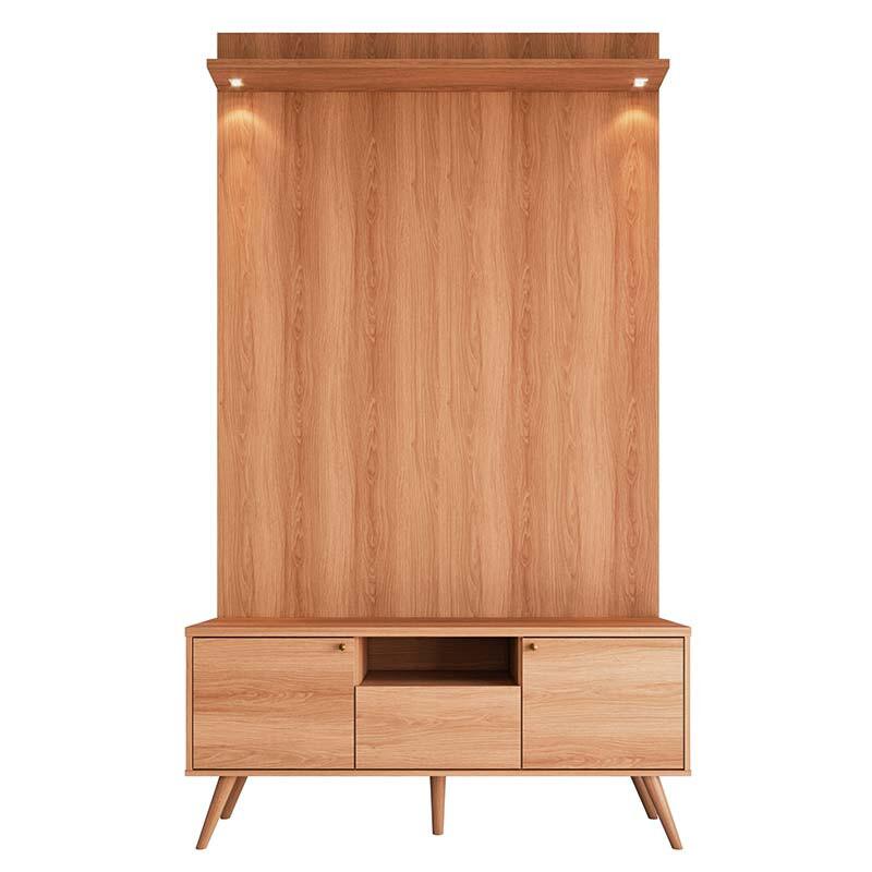 Rack Com Painel 136cm Para TV 55 Polegadas River 1.36 Lukaliam Jequitiba