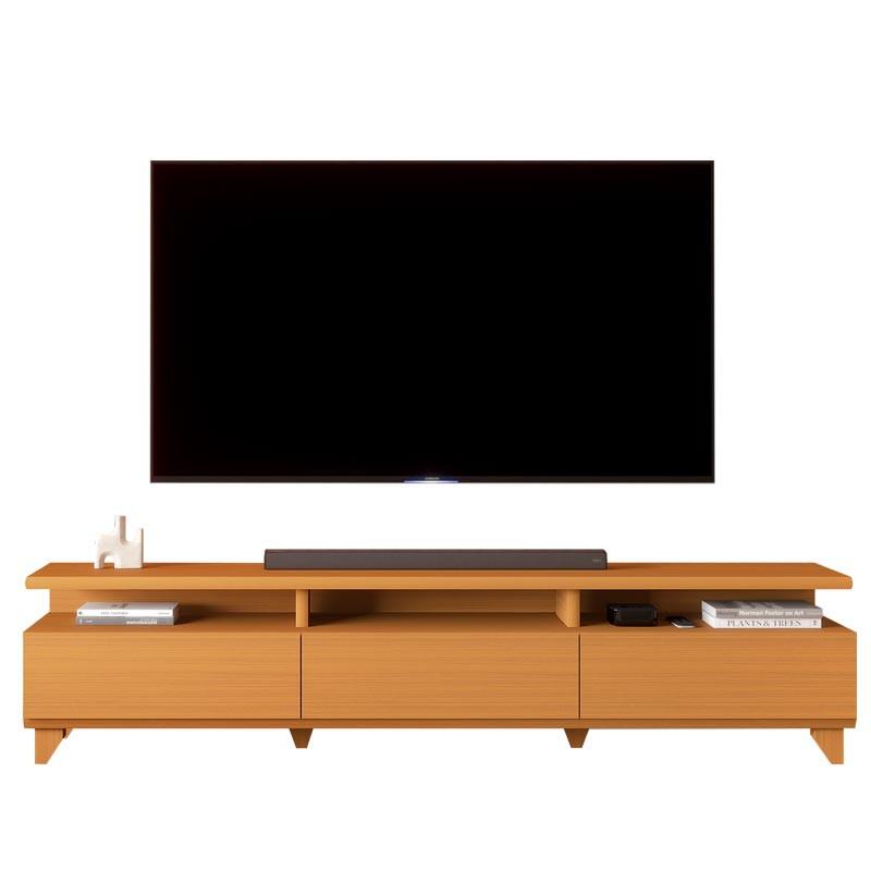 Rack Para Sala 218cm Para TV 85¨ 3 Gavetas Gloss 2.2 EDN Cedro