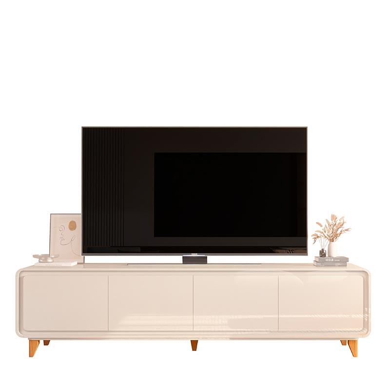 Rack Canto Arredondado 218cm Para TV 85¨ 4 Portas Liv 2.2 EDN Off White