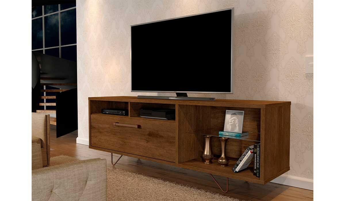 Rack Bancada Para TV 60 Polegadas 5054 JB Bechara Canela