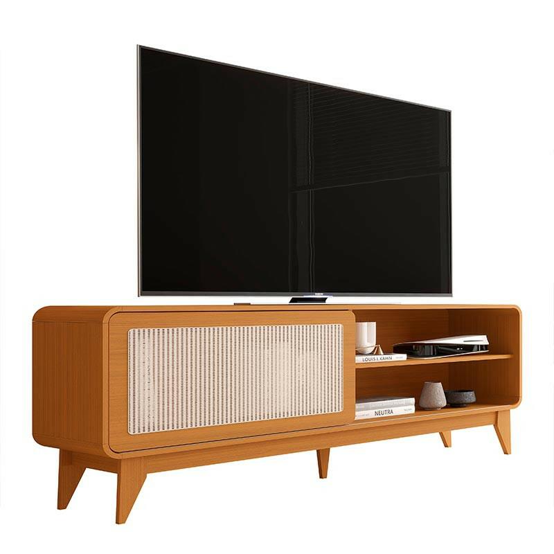 Rack para Sala 160cm TV até 75" Com 1 Porta Turini EDN Cedro