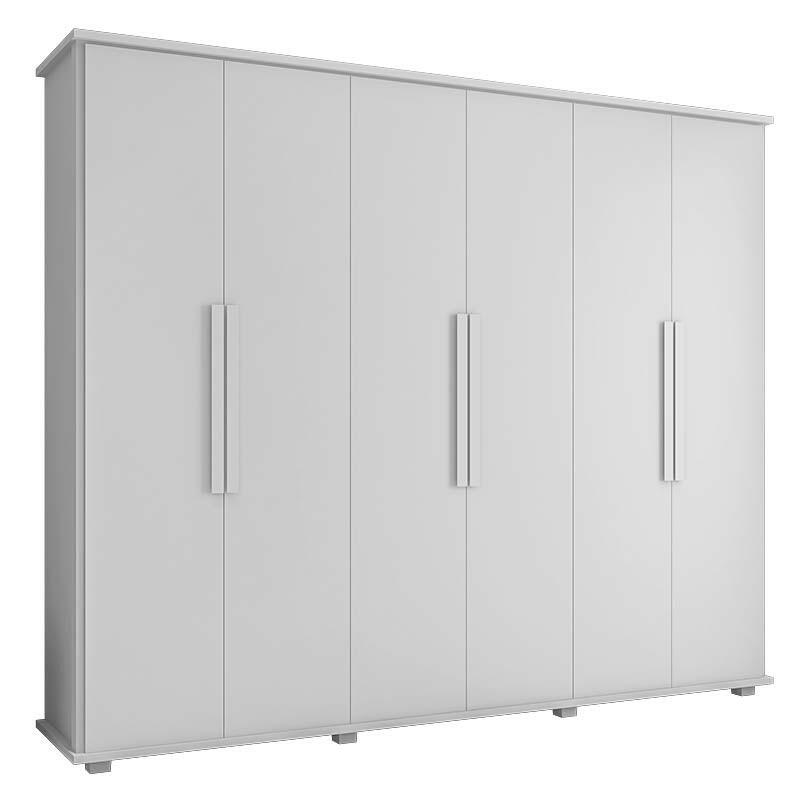 Guarda Roupa Casal 6 Portas 271cm Canada RV Móveis Branco