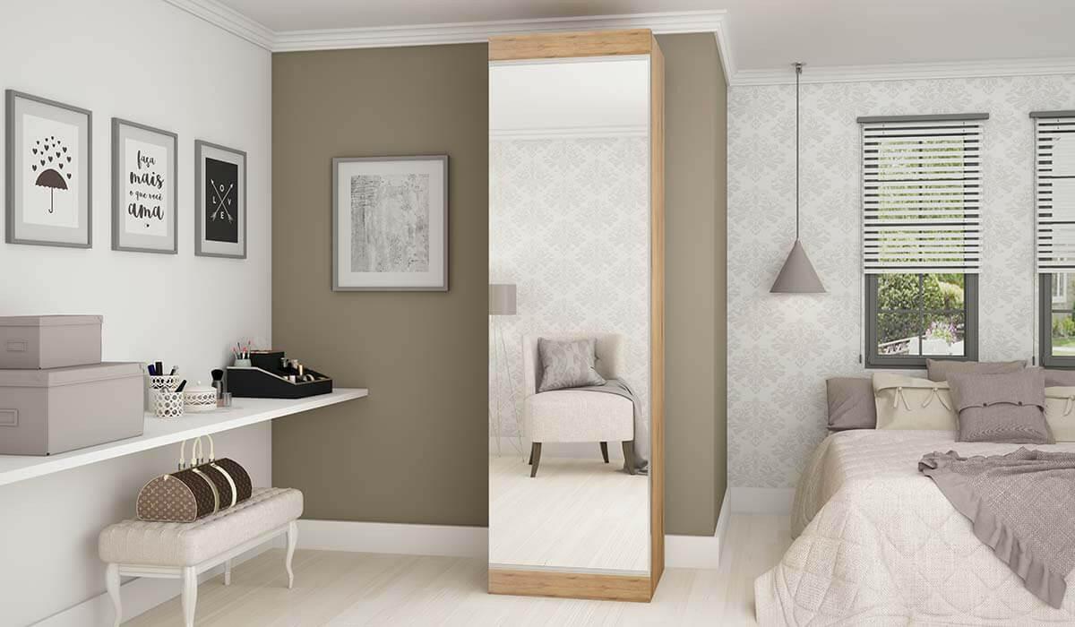 Sapateira Porta de Espelho 40 Pares Esmeralda Gelius Madeirado