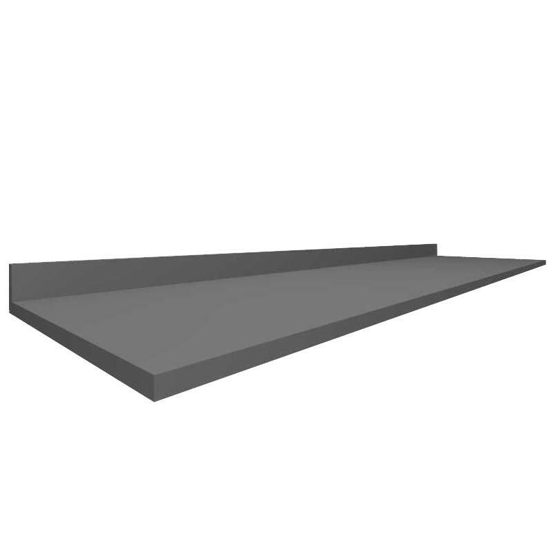 Módulo Tampo Para Balcão 273cm x 56cm x 25mm 100% MDF Cozinha Modulada Robel Cinza Matte