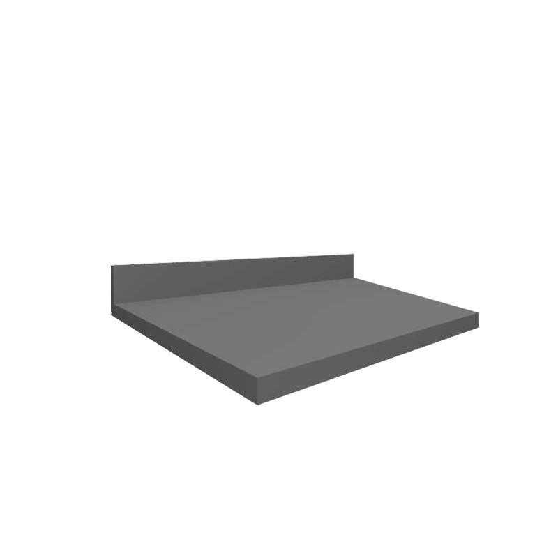 Módulo Tampo Para Balcão 50cm x 56cm x 25mm 100% MDF Cozinha Modulada Robel Cinza Matte