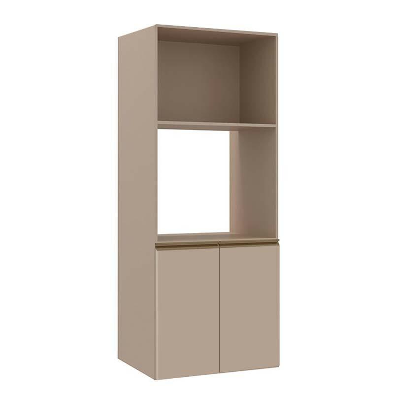 Módulo Torre Quente Micro-Ondas e Forno 172x70x56cm 100% MDF Cozinha Modulada Gold J Robel Fendi/Fendi Matte