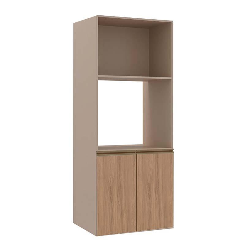 Módulo Torre Quente Micro-Ondas e Forno 172x70x56cm 100% MDF Cozinha Modulada Gold J Robel Fendi/Hanover