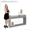 Aparador Sala Estar Sublime Gelius Cinza/Off White
