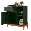 Aparador Bar Pequeno 81cm Bari Casa D Verde/Cedro