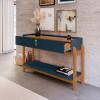 Aparador 130cm 2 Gavetas Sala Lizz Casa D Azul/Cedro