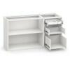 Módulo Balcão 120x68x56cm 3 Gavetas 2 Portas 100% MDF Cozinha Provence Robel Branco/Branco Matte