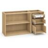 Módulo Balcão 120x68x56cm 3 Gavetas 2 Portas 100% MDF Cozinha Provence Robel Hanover/Fendi Matte