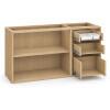 Módulo Balcão 120x68x56cm 3 Gavetas 2 Portas 100% MDF Cozinha Provence Robel Hanover/Branco Matte