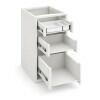 Módulo Balcao 35x68x56cm 3 Gavetas 100% MDF Cozinha Provence Robel Branco/Branco Matte