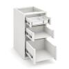 Módulo Balcao 40x68x56cm 3 Gavetas 100% MDF Cozinha Provence Robel Branco/Off White Matte