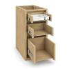 Módulo Balcao 40x68x56cm 3 Gavetas 100% MDF Cozinha Provence Robel Hanover/Fendi Matte