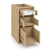 Módulo Balcao 40x68x56cm 3 Gavetas 100% MDF Cozinha Provence Robel Hanover/Off White Matte