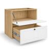 Módulo Balcao 70x68x56cm 1 Gaveta 1 Porta Basculante 100% MDF Cozinha Provence Robel Hanover/Branco Matte