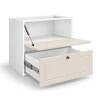 Módulo Balcão 80x68x56cm 1 Gaveta 1 Porta Basculante 100% MDF Cozinha Provence Robel Branco/Off White Matte