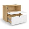 Módulo Balcão 80x68x56cm 1 Gaveta 1 Porta Basculante 100% MDF Cozinha Provence Robel Hanover/Branco Matte