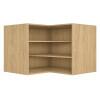 Módulo Balcão Canto L 96x94,5 x 68x56cm 100% MDF Cozinha Provence Robel Hanover/Branco Matte