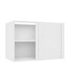 Módulo Balcão Canto Reto 100x68x56cm Direito/Esquerdo 100% MDF Cozinha Provence Robel Branco/Fendi Matte