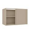 Módulo Balcão Canto Reto 100x68x56cm Direito/Esquerdo 100% MDF Cozinha Provence Robel Fendi/Branco Matte