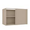 Módulo Balcão Canto Reto 100x68x56cm Direito/Esquerdo 100% MDF Cozinha Provence Robel Fendi/Off White Matte
