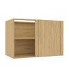 Módulo Balcão Canto Reto 100x68x56cm Direito/Esquerdo 100% MDF Cozinha Provence Robel Hanover/Branco Matte