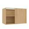 Módulo Balcão Canto Reto 100x68x56cm Direito/Esquerdo 100% MDF Cozinha Provence Robel Hanover/Off White Matte
