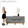 Balcão Buffet 4 Portas 165cm Surina EAX Móveis Cinza/Tauari