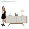 Buffet Moderno 4 Portas 1.6 Channel Fabrimoveis Off White/Nature