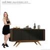 Buffet Moderno 4 Portas 1.6 Channel Fabrimoveis Preto/Nature