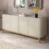 Buffet Balcão 180cm Sala com 4 Portas Flip 1.8 Patrimar Off White