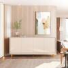 Buffet Sala Jantar 180cm 4 Portas Cantos Arredondado Liv 1.8 EDN Off White