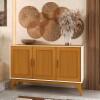 Buffet Sala Jantar 130cm Vintage Provençal 3 Portas Sierra 1.3 EDN Cedro/Off White
