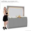 Buffet Com Espelho Sala Jantar Sublime 1.6 Gelius Cinza/Off White